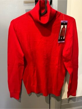 Andrew Marc Women’s Red Turtleneck Sweater